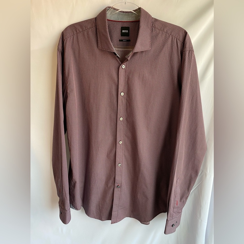 Hugo Boss Men's Slim Fit Long Sleeve Button Down size XXL